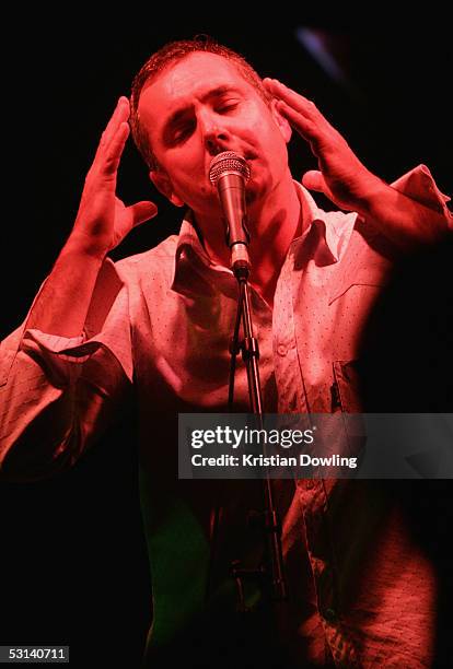 Actor Alan Fletcher performs at the Neighbours Rocks for AIDS Fundraiser June 23, 2005 at the Palace n Melbourne, Australia.