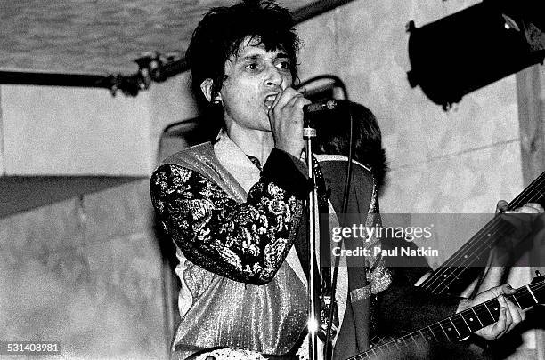 Johnny Thunders performs at the Huey's, Chicago, Illinois, August 10, 1979.