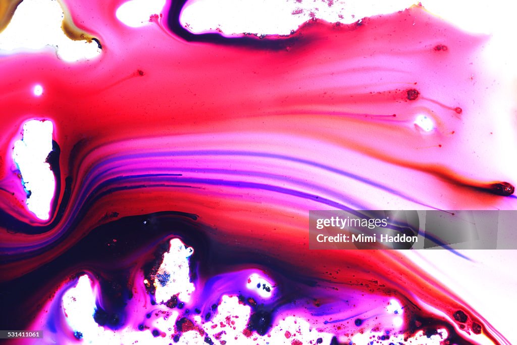 Pink and Purple Dyes in Liquid