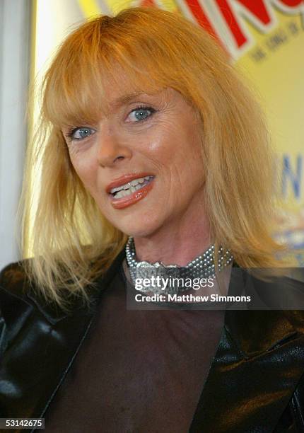 Actress Sybil Danning arrives to the opening of "The Melody Lingers On" at the El Portal theatre on June 23, 2005 in Los Angeles, California.