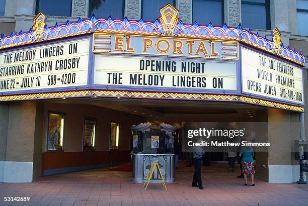 The El Portal theatre is seen during the opening of "The Melody Lingers On" on June 23, 2005 in Los Angeles, California.