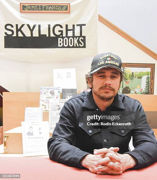 Actor, filmmaker, and author James Franco attends the book signing of his new book "Straight James/Gay James" at Skylight Books on May 14, 2016 in...