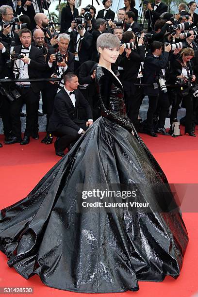 Li Yuchunl attends 'The BFG ' premiere during the 69th annual Cannes Film Festival at the Palais des Festivals on May 14, 2016 in Cannes, .