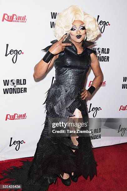 Chi Chi DeVayne attends the finale of Logo's "RuPaul's Drage Race" Season 8 at The Orpheum Theatre on May 10, 2016 in Los Angeles, California.