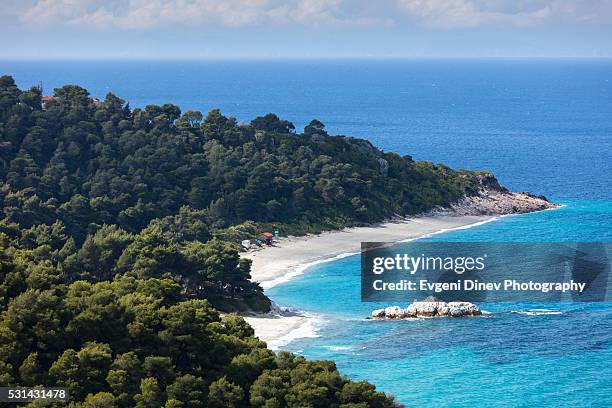 milia beach - aegean sea stock pictures, royalty-free photos & images