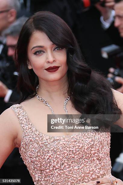 Aishwarya Rai attends a screening of "The BFG" at the annual 69th Cannes Film Festival at Palais des Festivals on May 14, 2016 in Cannes, France.