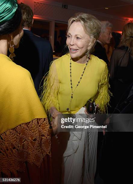 Actress Faye Dunaway attends Vanity Fair and HBO Dinner Celebrating the Cannes Film Festival at Hotel du Cap-Eden-Roc on May 14, 2016 in Cap...