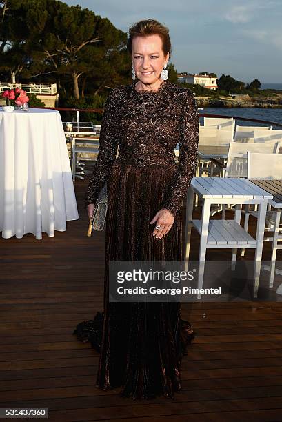 Chopard Artistic Director and Co-President Caroline Scheufele attends Vanity Fair and HBO Dinner Celebrating the Cannes Film Festival at Hotel du...