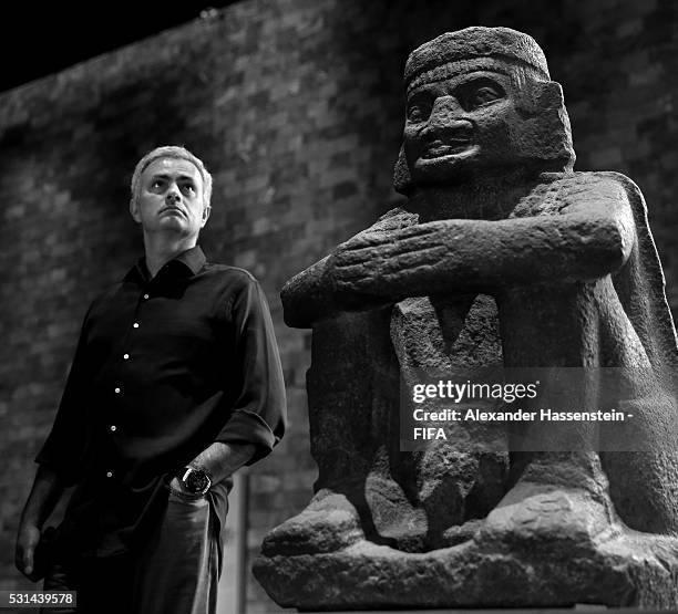 Jose Mourinho visits the National Museum of Anthropolgy with the FIFA Legends ahead of the 66th FIFA Congress at Presidente InterContinental Hotel...