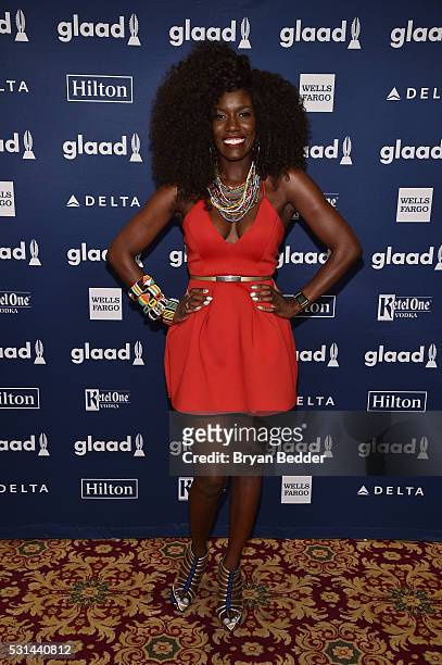 Head of Global Consumer Marketing for Apple, Bozoma Saint John, attends the 27th Annual GLAAD Media Awards in New York on May 14, 2016 in New York...