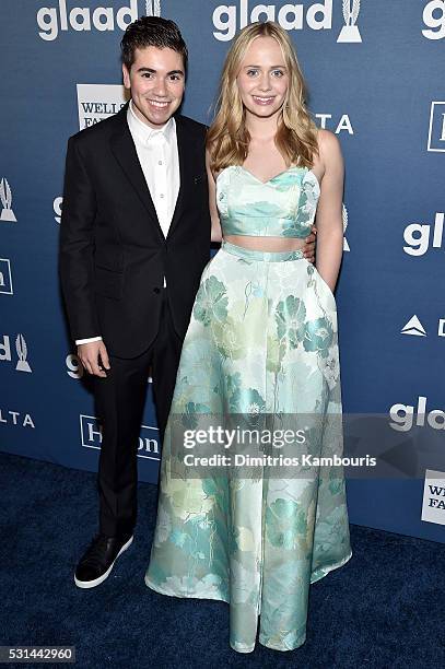 Noah Galvin and Tessa Albertson attend the 27th Annual GLAAD Media Awards in New York on May 14, 2016 in New York City.