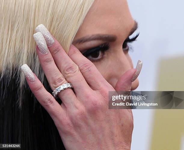 Singer Gwen Stefani, ring detail, attends 102.7 KIIS FM's 2016 Wango Tango at StubHub Center on May 14, 2016 in Carson, California.