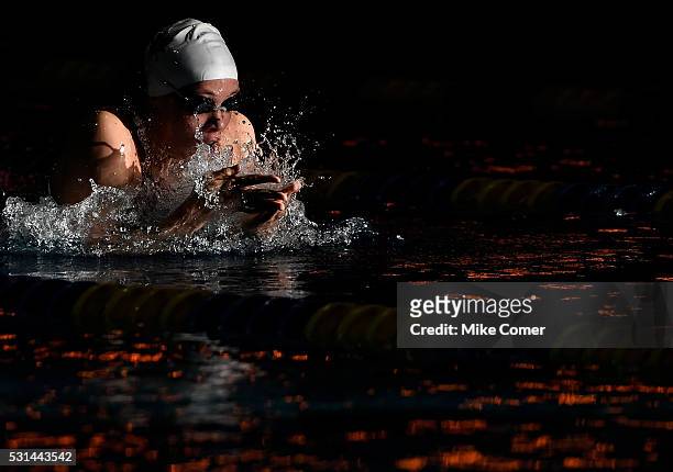 Rachel Nicol swims in the B-Final of the women's 200m breaststroke during the 2016 Arena Pro Swim Series at Charlotte swim meet at the Mecklenburg...