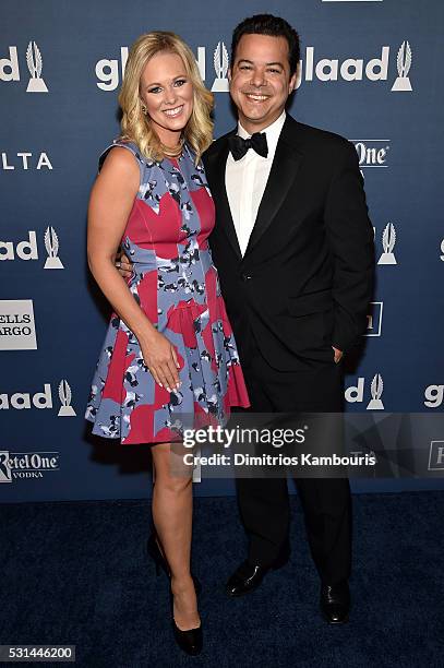 Personality Margaret Hoover and editor-in-chief of The Daily Beast John Avalon attend the 27th Annual GLAAD Media Awards in New York on May 14, 2016...