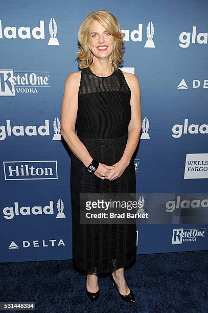 President and CEO Sarah Kate Ellis attends the 27th Annual GLAAD Media Awards hosted by Ketel One Vodka at the Waldorf-Astoria on May 14, 2016 in New...