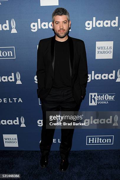 Brandon Maxwell attends the 27th Annual GLAAD Media Awards hosted by Ketel One Vodka at the Waldorf-Astoria on May 14, 2016 in New York City.