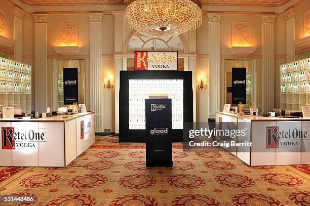 Ketel One Vodka on display at the 27th Annual GLAAD Media Awards hosted by Ketel One Vodka at the Waldorf-Astoria on May 14, 2016 in New York City.