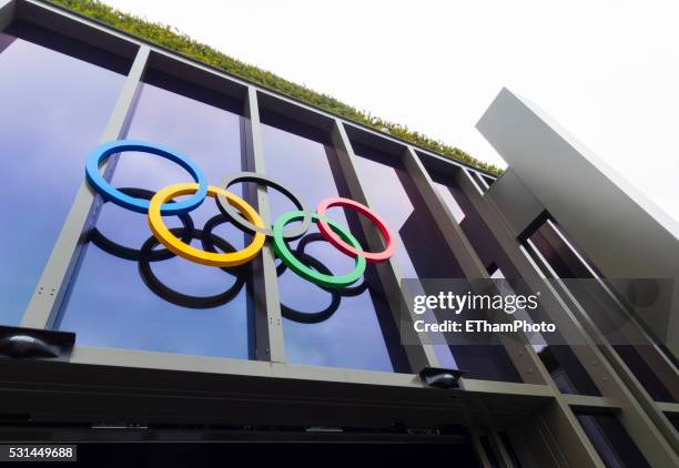 olympic museum at lausanne, switzerland - the olympic games stock-fotos und bilder