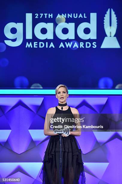 Performs onstage during the 27th Annual GLAAD Media Awards at Waldorf Astoria Hotel in New York on May 14, 2016 in New York City.