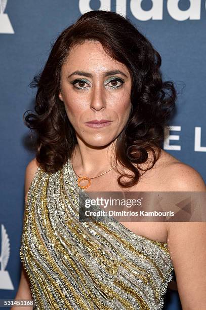 Francesca Vecchioni attends the 27th Annual GLAAD Media Awards in New York on May 14, 2016 in New York City.