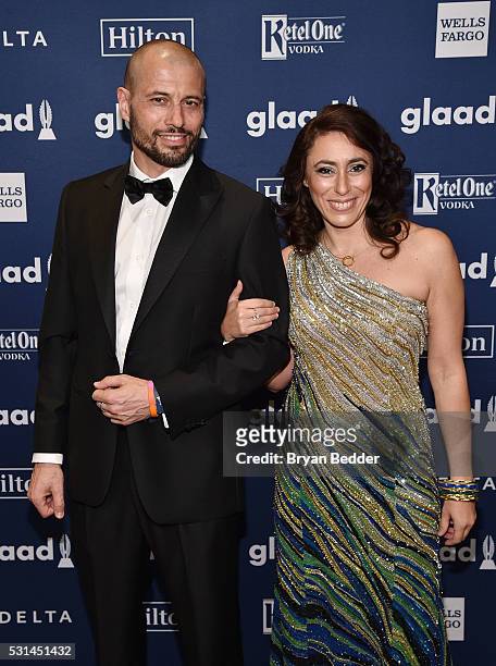 Francesca Vecchioni attends the 27th Annual GLAAD Media Awards in New York on May 14, 2016 in New York City.