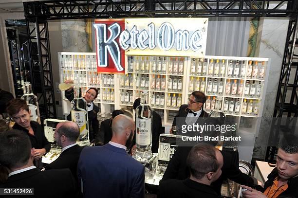 Ketel One Vodka on display at the 27th Annual GLAAD Media Awards after party hosted by Ketel One Vodka at the Waldorf-Astoria on May 14, 2016 in New...