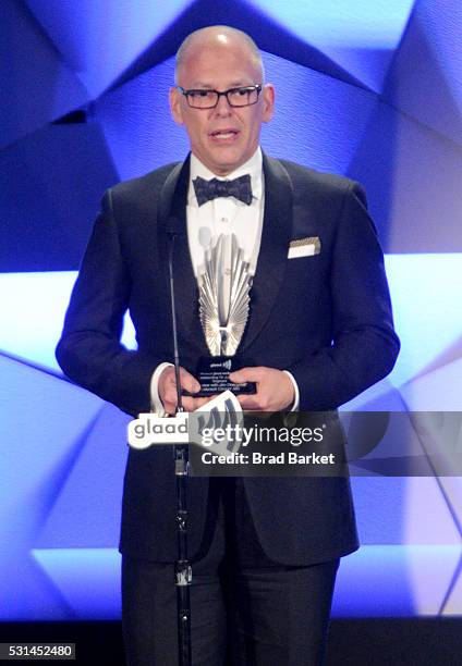 Jim Obergefell speaks onstage at the 27th Annual GLAAD Media Awards hosted by Ketel One Vodka at the Waldorf-Astoria on May 14, 2016 in New York City.