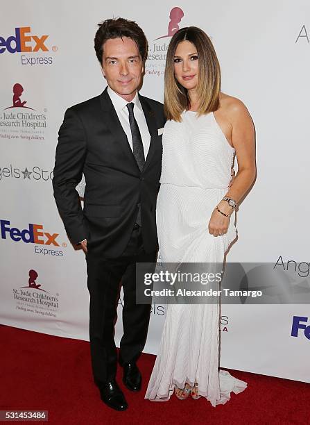 Richard Marx and Daisy Fuentes are seen arriving to the St Jude Angels and Stars Gala on May 14, 2016 in Miami, Florida.