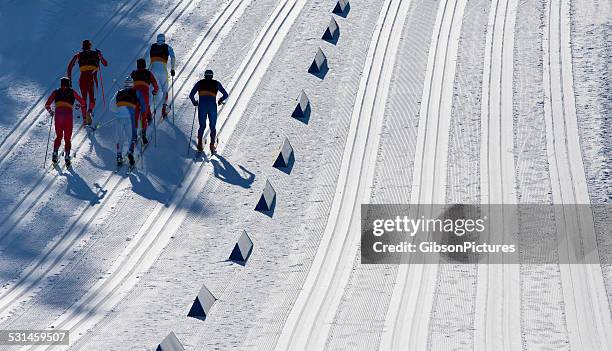 cross-country ski race - cross country skiing bildbanksfoton och bilder