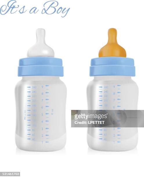 junge baby bottle - milchflasche stock-grafiken, -clipart, -cartoons und -symbole