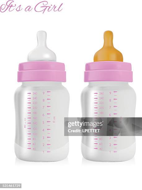ilustrações de stock, clip art, desenhos animados e ícones de menina biberão - garrafa de leite
