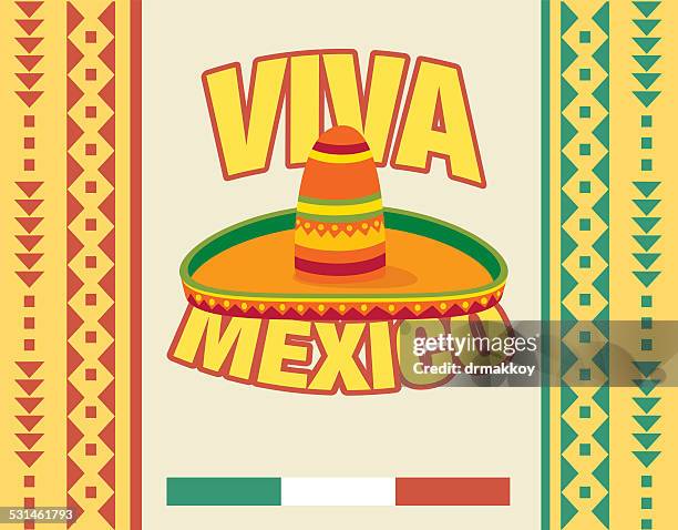 ilustraciones, imágenes clip art, dibujos animados e iconos de stock de viva méxico - viva méxico