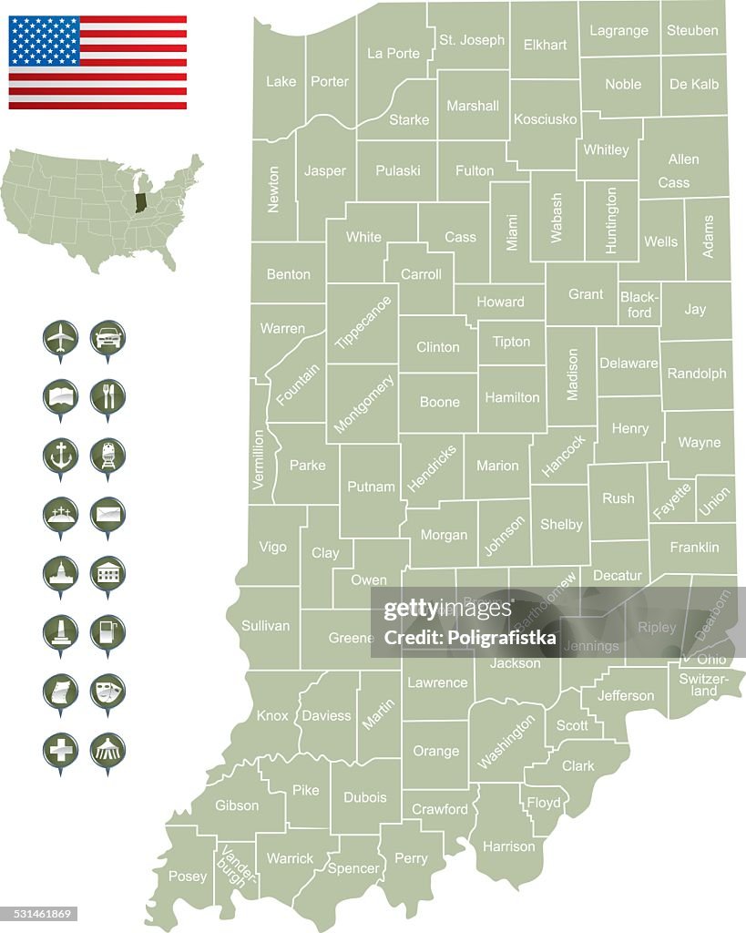 Map of Indiana
