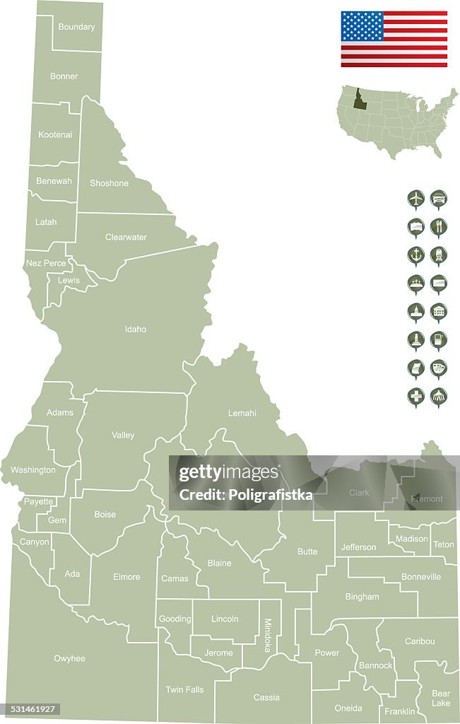 Map of Idaho