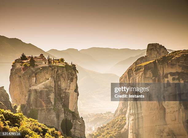 greece kalambaka monasteries - meteora stock pictures, royalty-free photos & images