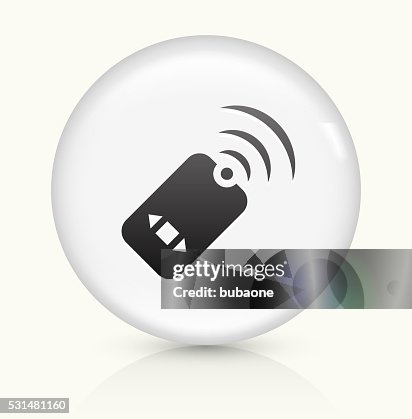 Wireless Remote icon on white round vector button Wireless Remote icon on white round vector button