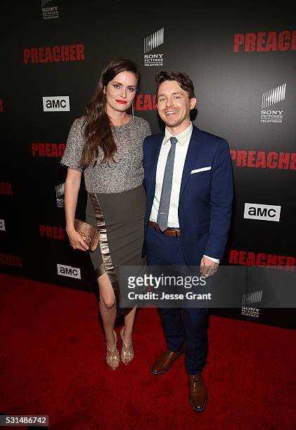 Actress Jamie Anne Allman, left, and Marshall Allman attend the Los Angeles Premiere of AMC's "Preacher" on May 14, 2016 in Los Angeles, California.