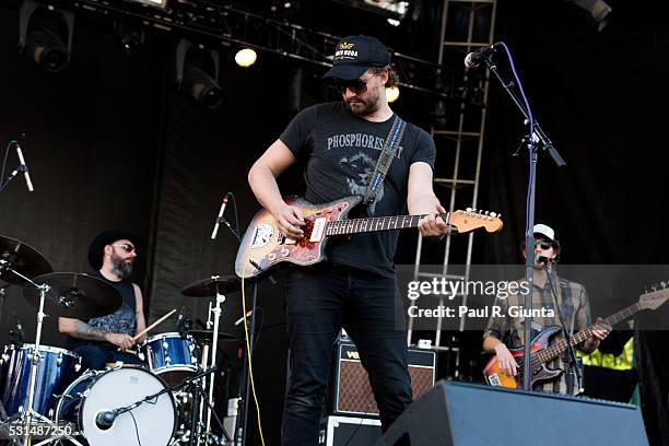 Matthew Houck of Phosphorescent performs on stage at Centennial Olympic Park on May 14, 2016 in Atlanta, Georgia.
