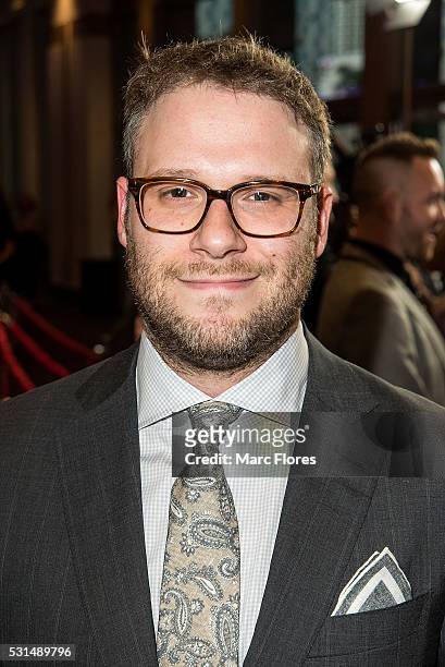 Seth Rogen arrives at the premiere of AMC's "Preacher" at Regal LA Live Stadium 14 on May 14, 2016 in Los Angeles, California.