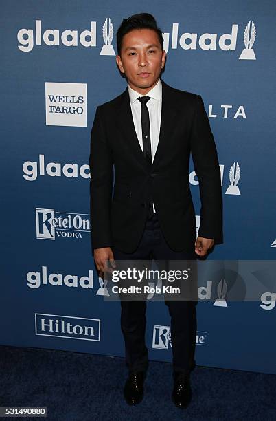 Prabal Gurung arrives for the 27th Annual GLAAD Media Awards at The Waldorf=Astoria on May 14, 2016 in New York City.