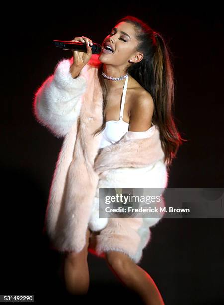 Singer Ariana Grande performs on stage during 102.7 KIIS FM's 2016 Wango Tango at StubHub Center on May 14, 2016 in Carson, California.