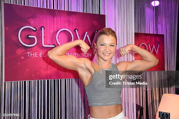 Sophia Thiel attends the 'GLOW - The Beauty Convention' on May 14, 2016 in Stuttgart, Germany.