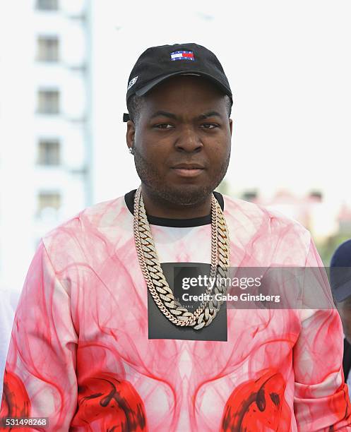 Rapper Sean Kingston arrives at Sky Beach Club at the Tropicana Las Vegas on May 14, 2016 in Las Vegas, Nevada.