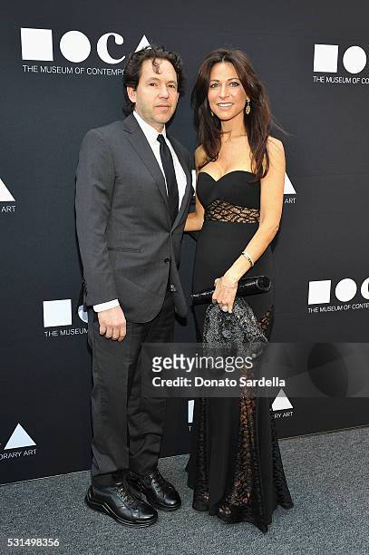 Adam Sender and Justine Low attend the MOCA Gala 2016 at The Geffen Contemporary at MOCA on May 14, 2016 in Los Angeles, California.