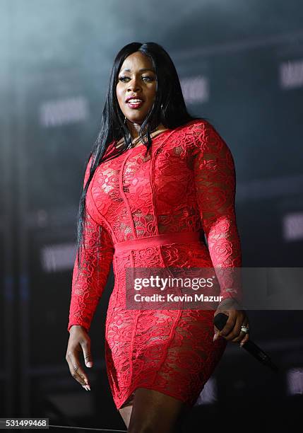 Recording artist Remy Ma performs onstage during "The Formation World Tour" at the Rose Bowl on May 14, 2016 in Pasadena, California.