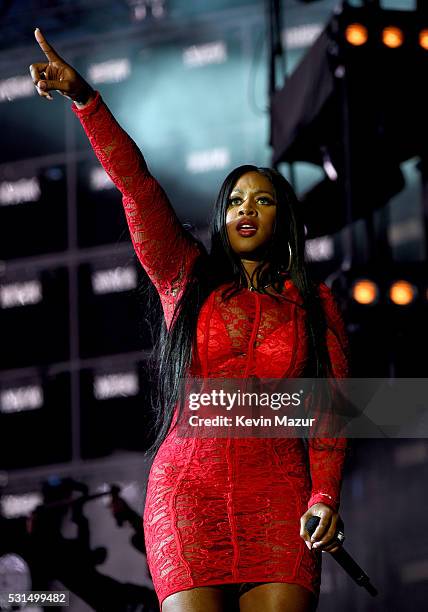 Recording artist Remy Ma performs onstage during "The Formation World Tour" at the Rose Bowl on May 14, 2016 in Pasadena, California.