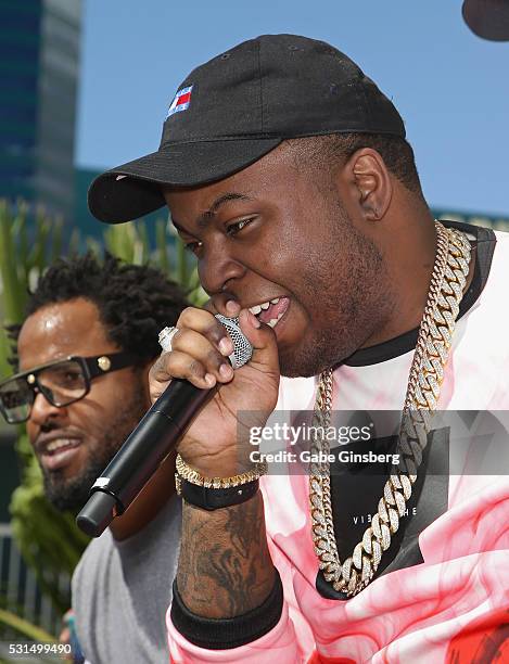 Rapper Sean Kingston performs at Sky Beach Club at the Tropicana Las Vegas on May 14, 2016 in Las Vegas, Nevada.