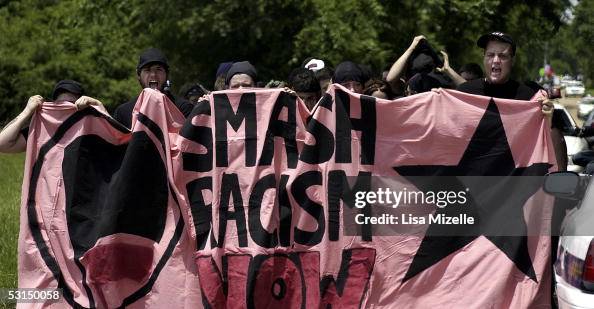 Anti Racist Action Members of the Anti Racist Action group march to protest the National ...