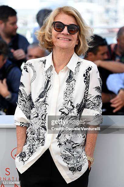 Director Nicole Garcia attends the "From The Land Of The Moon " photocall during the 69th annual Cannes Film Festival at the Palais des Festivals on...