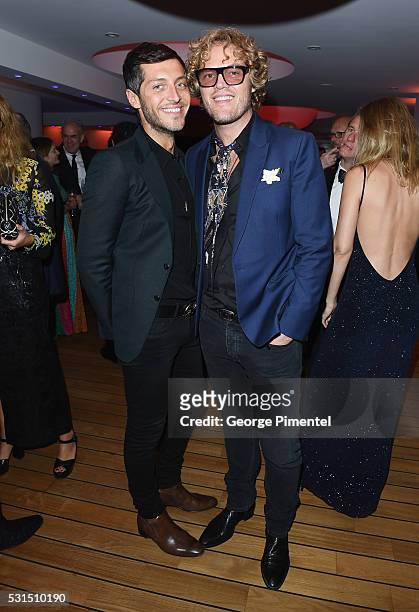 Evangelo Bousis and fashion designer Peter Dundas attend Vanity Fair and Chopard After-Party Celebrating the Cannes Film Festival at Hotel du...